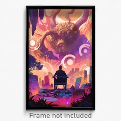 Movie Art Poster - Outstanding Cabin (Psychedelic Retro Weird Film Print)