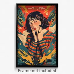 Indonesian Movie Poster - Woman Feeling Upset, Rich Striped Sweater (Art Print)