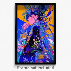 Anime Art Poster - Boy Feeling Enchanted Wearing Immaterial Arm Ribbon (Print)