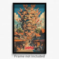 Thai Movie Poster - Shiny Walkway (Thailand Psychedelic Art Retro Film Print)