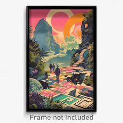 Icelandic Movie Poster - Shiny Outpost (Iceland Retro Film Art Print)