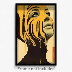 German Movie Poster - Woman Feeling Melancholy, Spanish Yellow Choker (Print)