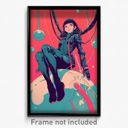 Movie Art Poster - Girl Feeling Weak, Spherical Catsuit (Retro Film Print)