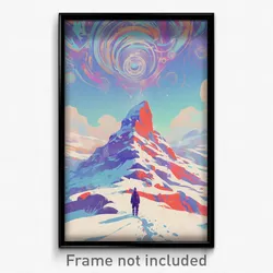 Icelandic Movie Poster - Frozen Highland (Iceland Retro Film Art Print)