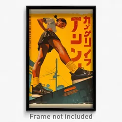 Brazilian Movie Poster - Girl Feeling Determined, Accomplished Yellow Socks