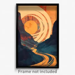 Russian Movie Poster - Mountainous Ravine (Russia Retro Film Art Print)