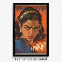 Bollywood Movie Poster - Girl Feeling Perplexed, Glum Lace Trimmed Hairband