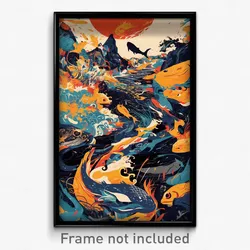 Thai Movie Poster - Arctic Stream (Thailand Psychedelic Art Retro Film Print)