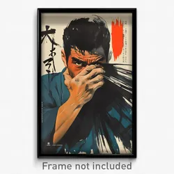 Movie Art Poster - Man Feeling Agitation, Ragged Sleeves Rolled Up (Film Print)