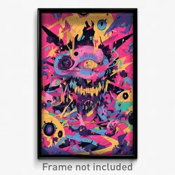 Art Poster - Zealous Crypt (Psychedelic Trippy Weird 11x17 Print)