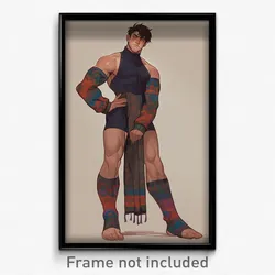 Anime Art Poster - Man Feeling Shame Wearing Luxurious Leg Warmers (Print)