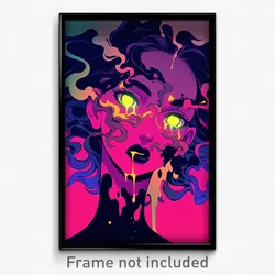 Art Poster - Simple Visage (Psychedelic Trippy Weird 11x17 Cartoon Print)