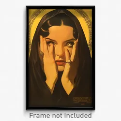 Spanish Movie Poster - Woman Feeling Bliss, Flashy Brown Cloak (Spain Art Print)