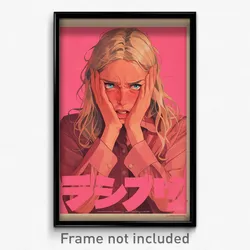 Icelandic Movie Poster - Girl Feeling Embarrassment, Slim Pink Shirt (Art Print)