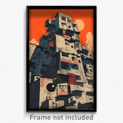 Indonesian Movie Poster - Barren European City (Indonesia Retro Film Art Print)