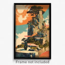 Movie Art Poster - Round Outcropping (Psychedelic Retro Weird Film Print)