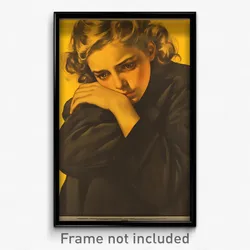 German Movie Poster - Woman Feeling Bored, Flippant Straitjacket (Art Print)