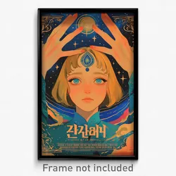 Russian Movie Poster - Girl Feeling Self Compassionate, Upbeat Forehead Jewel