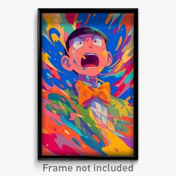 Anime Art Poster - Boy Feeling Indignant Wearing Flippant Orange Bowtie (Print)