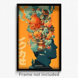 Japanese Movie Poster - Bubbly Kingdom (Japan Psychedelic Art Retro Film Print)