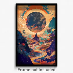 Movie Art Poster - Harmonious Turn (Psychedelic Trippy Retro Cartoon Film Print)