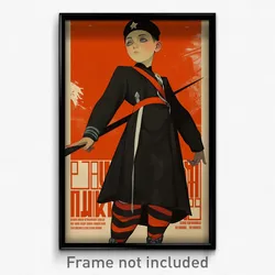 Russian Movie Poster - Boy Feeling Comfortable, Handmade Gradient Legwear