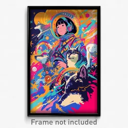 Thai Movie Poster - Starry Dog (Thailand Psychedelic Art Retro Film Print)