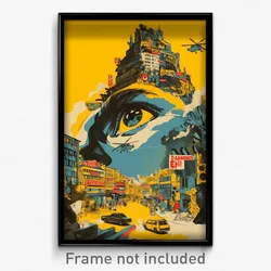 German Movie Poster - Dangerous Giant (Germany Psychedelic Art Retro Film Print)