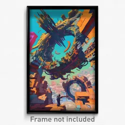 Movie Art Poster - Complicated Brickyard (Psychedelic Retro Weird Film Print)
