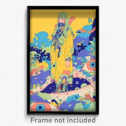 Art Poster - Noted Pillow (Psychedelic Trippy Weird 11x17 Cartoon Print)