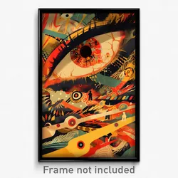 Art Poster - Monstrous Channel (Psychedelic Trippy Weird 11x17 Print)