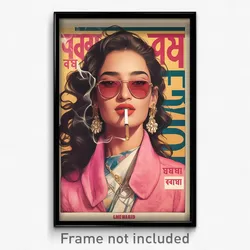 Bollywood Movie Poster - Woman Feeling Trust, Lovely Pink Vest (India Art Print)