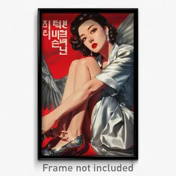 Korean Movie Poster - Girl Feeling Wrath, Made Up Winged Footwear (Art Print)