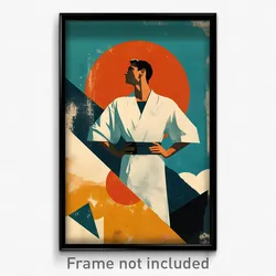 Mexican Movie Poster - Boy Feeling Self Motivated, Triangular White Kimono