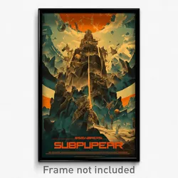 German Movie Poster - Superficial Earth (Germany Retro Film Art Print)