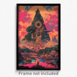German Movie Poster - Nutty Lagoon (Germany Psychedelic Art Retro Film Print)