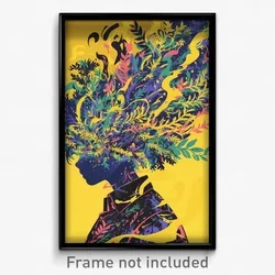 Icelandic Movie Poster - Boy Feeling Cheerfulness, Velvety Leaf Hair Ornament