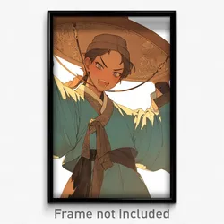 Anime Art Poster - Boy Feeling Cheeky Wearing Ambitious Large Hat (Print)