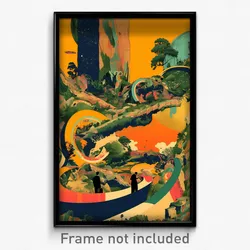 Spanish Movie Poster - Uneven Passage (Spain Psychedelic Art Retro Film Print)