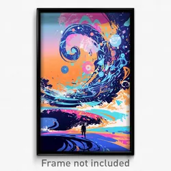Art Poster - Swirly Gable (Psychedelic Trippy Weird 11x17 Cartoon Print)