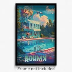 Russian Movie Poster - Grandiose Pool (Russia Psychedelic Art Retro Film Print)
