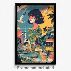 Indonesian Movie Poster - Grimy Spanish City (Indonesia Retro Film Art Print)