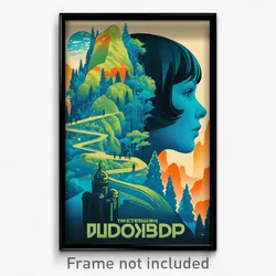 Russian Movie Poster - Squiggly Valley (Russia Psychedelic Art Retro Film Print)