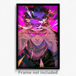 Anime Art Poster - Man Feeling Calm Wearing Quirky Headband (Print)