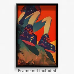 Movie Art Poster - Woman Feeling Discombobulated, Beautiful Sneakers (Print)