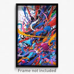 Art Poster - Secret Spaghetti (Psychedelic Trippy Weird 11x17 Print)