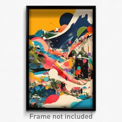 Icelandic Movie Poster - Noted Slit (Iceland Psychedelic Art Retro Film Print)
