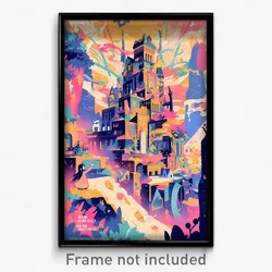 Icelandic Movie Poster - Pink Palace (Iceland Psychedelic Art Retro Film Print)