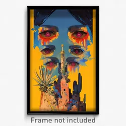 Mexican Movie Poster - Glitchy Fief (Mexico Psychedelic Art Retro Film Print)