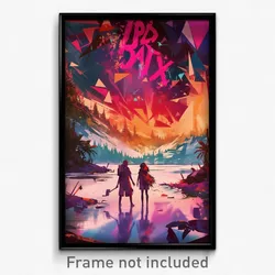Icelandic Movie Poster - Glitchy Bay (Iceland Psychedelic Art Retro Film Print)